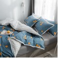 Nordic cotton four-piece printed wide-brimmed cotton American student dormitory literary European quilt bedding