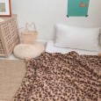 Leopard Rabbit Bunny Velvet Blanket Ball Ball Sofa Cover Blanket Car Siesta Children Velvet Blanket Soft Waxy Hanfeng Blanket