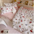 Cotton cute cartoon Charlie Brown four-piece cotton kindergarten single double quilt cover bed linen