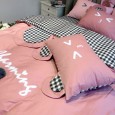 Explosion new embroidered three-dimensional ears cute rabbits Mo Xiong cotton four-piece suit