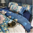 American digital printing milk velvet four-piece suit autumn and winter thick warm baby velvet coral velvet 1.8m bed quilt cover