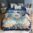 American digital printing milk velvet four-piece suit autumn and winter thick warm baby velvet coral velvet 1.8m bed quilt cover