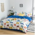 Age-reducing cartoon 13372 cotton printing four-piece double bed set quilt cover bed sheet