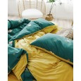 AB version cotton plus velvet thick warm winter bedding simple quilt cover sheets cotton crystal velvet four-piece set