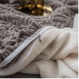Autumn and winter chenille knitted lamb down blanket solid color sofa cover blanket shawl thickened double warm quilt cover blanket