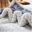 New product Scandinavian style double flannel babe velvet cover blanket double-sided composite craft blanket
