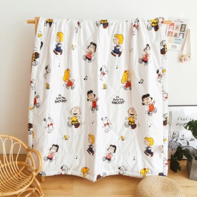 All cotton air-conditioning was Charlie Sesame Street dinosaur washable summer cool quilted cotton satin summer quilt