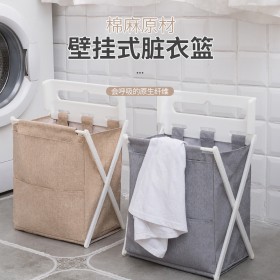 Household foldable wall-mounted dirty clothes basket basket bathroom toilet clothes clothing toys Oxford cloth storage basket barrel