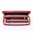 New ladies clutch bag wallet female long section Korean version contrast color stitching zipper tassel large capacity wallet mobile phone bag