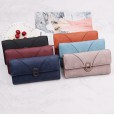 The new ladies wallet Korean version of the multi-card bit mid-length clutch bag fashion wild tri-fold buckle handbag
