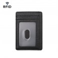 The new card holder cross pattern anti-theft brush RFID card sleeve men's fashion card holder