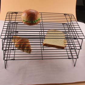 Baking Tools Bread Cooling Rack Black Non-stick Cold-cold Net Biscuit Drying Net 3-layer Color Box