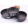 Aimanwu 3PC gray non-stick buckle round live bottom cake mold (18CM ～ 28CM)