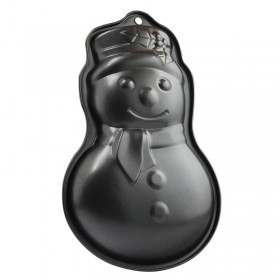 Aimanwu Black Non-stick Christmas Large Snowman Cake Pan Cake Mould