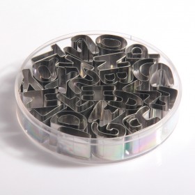 Aimanwu Baking Mold Boxed 26 English Alphabet Stainless Steel Biscuit Mould Fruit Cutting Die