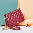New bag female messenger bag cowhide fashion retro leather female bag trend diamond chain bag