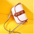 Leather handbags new fashion wild Korean shoulder bag personality small black bag oblique cross color small square bag