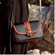 Leather handbags new fashion wild Korean shoulder bag personality small black bag oblique cross color small square bag