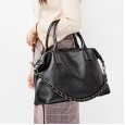 Summer new leather female bag first layer cowhide chain bag ladies shoulder shoulder messenger bag