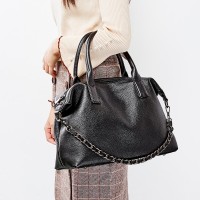 Summer new leather female bag first layer cowhide chain bag ladies shoulder shoulder messenger bag