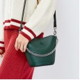 New leather handbags Korean fashion first-layer cowhide mini picture bag shoulder messenger handbag bucket bag