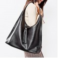 Leather handbags handbags new fashion tassel first layer cowhide shoulder bag tote