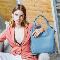 First layer cowhide bag ladies handbag summer new fashion tote bag leather female bag shoulder messenger bag