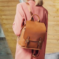 New shoulder bag female bag leather large capacity wild Korean leisure travel bag ladies dual-use backpack