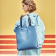 Spring and summer new contrast color mother and child bag leather bucket bag fashion ladies bag cowhide wild portable female bag