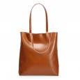 Summer new cowhide female bag fashion ladies bag simple tote bag large capacity fashion portable shopping bag