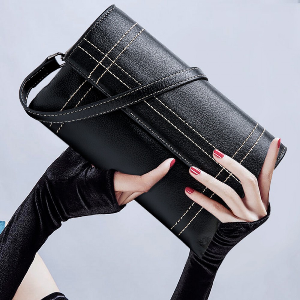 Genuine leather handbags, large-capacity handbags, wild handbags, shoulder bags, ladies first layer leather