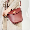 Women's bag spring and summer new fashion leather messenger bag wild first layer cowhide bucket bag shoulder