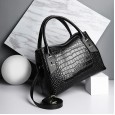 Spring and summer new products new crocodile pattern leather handbag handbag cowhide ladies shoulder messenger bag