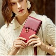Mobile phone bag female leather new shoulder messenger small bag first layer cowhide wild fashion mini bag