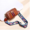 Genuine leather handbags women spring and summer new shoulder bag fashion small bee wide shoulder strap leather messenger little fairy party bag