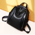 Leather backpack women bag autumn and winter new Korean fashion first layer cowhide large capacity backpack double zipper travel bag
