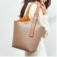 Spring and summer new fashion bag broadband bucket bag female leather shoulder bag handbag wild large capacity