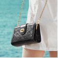 Small square bag diamond bag leather bag female summer new fashion Messenger bag chain bag small box bag