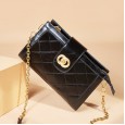 Small square bag diamond bag leather bag female summer new fashion Messenger bag chain bag small box bag