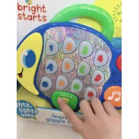 Baby music toys puzzle early education sound and light happy fish English French learning machine music learning little whale