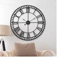European metal round big wall clock creative iron clock home living room clock 80cm can