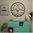 Mute simple clock modern craft iron clock living room decoration creative wall clock