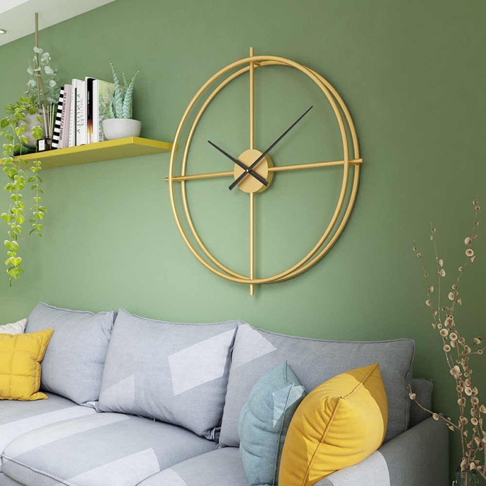 Best selling Boyida living room creative wrought iron clock metal mute watch study decorative wall clock
