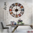 Boyida new hot personality creative iron clock retro wall clock living room study wall clock