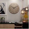 Best selling Nordic log style creative decoration wall clock living room silent clock