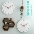 Modern minimalist fashion creative clock living room bedroom clock mute solid wood wall clock