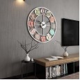 Hot-selling iron metal mute wall clock European retro living room creative clock study clock