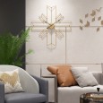 New cross polygon creative living room wall clock mute metal iron clock