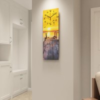 Explosions Hot Home Furnishing Creative Clock Wall Clock Modern Simple Rectangular Tempered Glass Clock