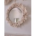 Nordic mirror handmade tapestry makeup mirror bedside bedroom bed and breakfast entrance hotel home decoration wall hanging